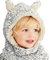 Fancyland Kinder Schlupfmütze Schalmütze Wintermütze Strickmütze Schals Kapuze Mönchskutte Beanie Mützen Grau (S)