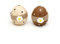 Wichtelstube-Kollektion Keramik Dekoei Natur/braun 8 x 5, 5 x 6 cm Osterdeko 2er Set