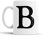 Faithful Prints Alphabet Mug Letter Mugs Initial Coffee Cup Birthday Fathers Day Gift (Letter B)