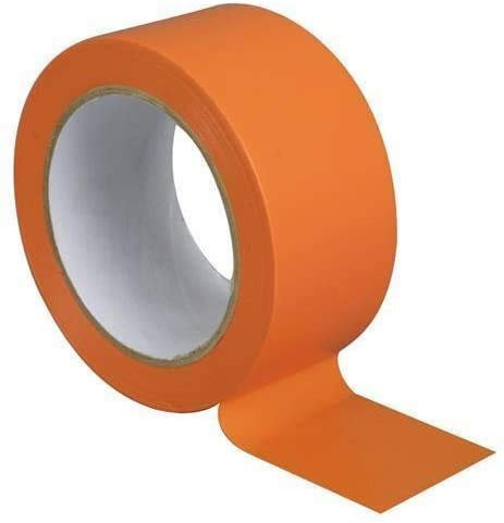 UNIVERS GRAPHIQUE lot de 24 - Rouleau de masquage PVC orange Format 33 mètres x 50 mm - Ruban adhésif de Chantier, Btp, Bâtiment, Travaux de plâtrage et peinture. Isolant