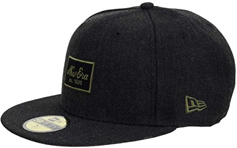 New Era Heather Script Heather Black 59Fifty Basecap - 7 3/8-59cm (L)