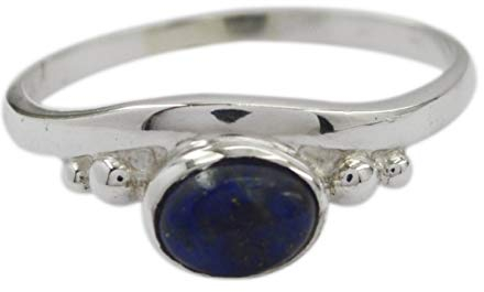 RIYO Jaipur 925 Sterling Silber prächtiger natürlicher Lapislazuli Ring Geschenk de