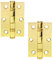 Excel XL965 Pair of 3 Grade 7 Door Hinges, Polished Brass