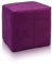 Ecopuf Cube - Sitzhocker Hocker Kunstleder Mikrofaser Sitzbox Quader Würfel Pouf Ottomane Fußbank für's Wohnzimmer Wohneinrichtung 40x40x40 cm Faber Violett A46