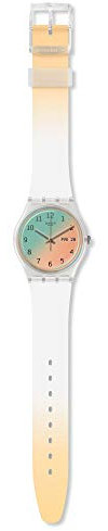 Swatch Femmes Analogique Quartz Suisse Montre avec Bracelet en Silicone GE720