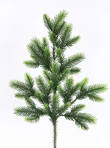 Seidenblumen Roß Kunststoff-Tannenzweig 50cm -39 Spitzen- DA künstliche Tannenzweige Kunststoff 100% PE Spritzguss (1)
