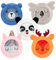 Navaris Hot and Cold Packs for Kids - Set of 5 Reusable Heat and Ice Packs for Children with Soft Fabric - Microwave and Freezer Safe - Animal Design
