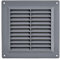 Steinberg14 Rejilla de Ventilación Rectangular de 150x150 mm de Plástico Gris - Registro de Extracción de Aire con Brida - Cubierta de Ventilación Interna para Pared y Techo