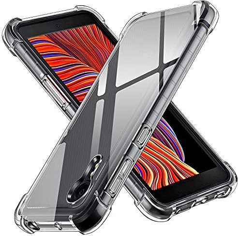 iVoler Klar Silikon Hülle für Samsung Galaxy XCover5 / Samsung Galaxy XCover 5 mit Stoßfest Schutzecken, Dünne Weiche Transparent Schutzhülle Flexible TPU Durchsichtige Handyhülle Kratzfest Case Cover