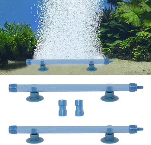2 Pièces Aquarium Air Pierre Tube Tube de Pierre à Air D'aquarium Bubble Stone Pompe Accessoires pour Diffuseur de Pompe à Oxygène pour Les Pompes d'aquarium et La Culture Hydroponique 7 Pouces Bleu