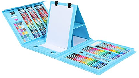 Pssopp Kit de Herramientas de Pintura para niños de 176 Piezas Caja de Arte portátil Kit de Dibujo y Pintura para Colorear para Estudiantes y niños