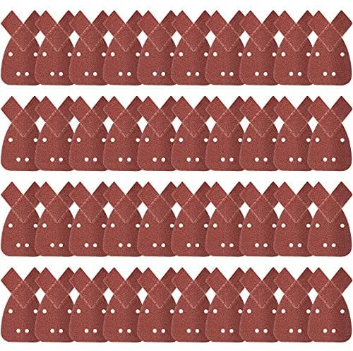 Black Decker Maus-Schleifscheiben, 40 Stück, für Handflächenschleifer, Schleifpapier, Maus-Schleifblätter, verschiedene Körnungen 40/60/80/120, passend für Black und Decker Detail Handschleifer