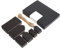 Box.it.pack.it Kraft Paper Gift Tags, Black, Mixed Shape, 200 Pack with String