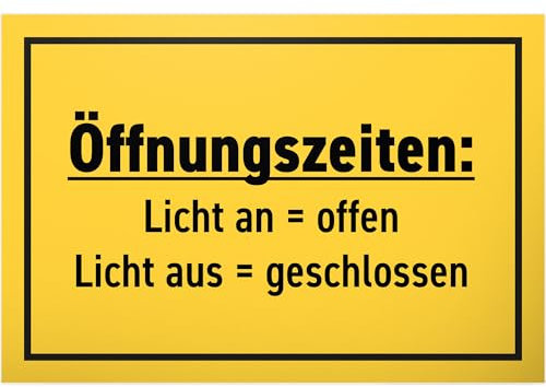 DankeDir! Öffnungszeiten Licht an aus - Schild 30 x 20 cm - Party Deko Geschenk Geschenkidee Partydeko - lustiger Spruch Wanddeko Spruchschild Türschild Karte Geburtstagsgeschenk
