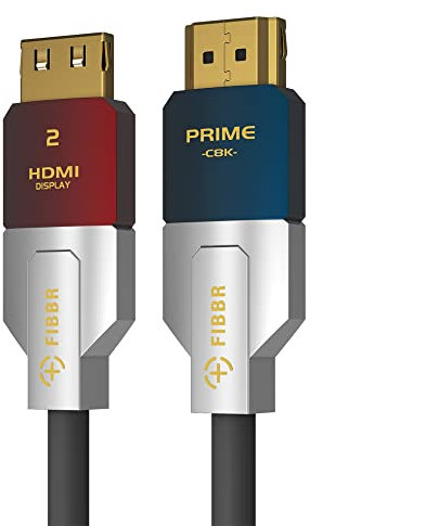 FIBBR 8K HDMI Glasfaserkabel 15M, 48Gbps Ultra High Speed In Wall CL3 bewertetes HDMI 2.1 Kabel