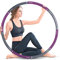 FEECCO Hula Hoop Reifen Erwachsene - hullahub Reifen zum abnehmen - 1,4 kgs Lila und Grau