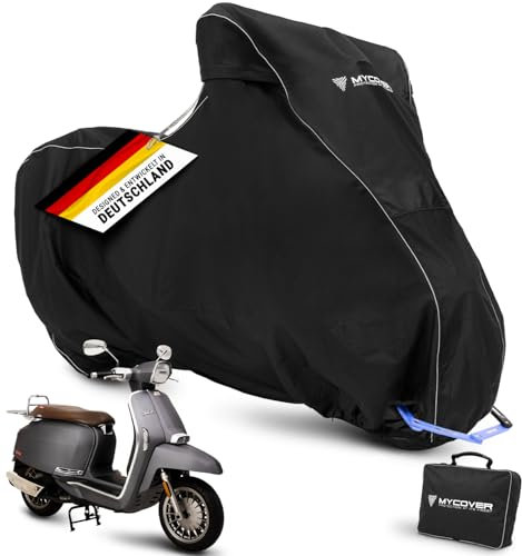 MYCOVER Roller Abdeckplane handgefertigt - Mofa Motorradabdeckung Winterfest wasserdicht reißfeste & robuste Motorradplane Outdoor - Größe S