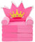 Baoblaze Baby Kinder Faltbarer Sofa Stuhl DREI Langlebig 2 in 1 Offener Couchsitz Faltbarer Kindersofa Sessel süßer Kindersofabezug für das Kinderzimmer (ROSA)