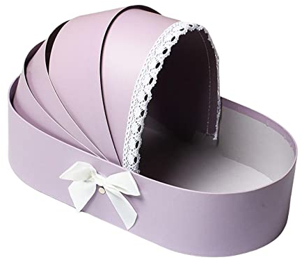 Colcolo Blumenkasten mit Spitzenband, kreatives Geschenkarrangement, Korb, Wiege, Blumenverpackungsboxen für Floristenbedarf, Party, Heimdekoration, Hochzeit, Veilchen