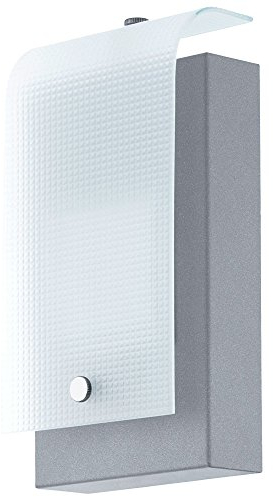 etc-shop Wandleuchte Außenleuchte Garten silber Außenlampe Hauswandleuchte Balkon, Stahl verzinkt, 1x LED 3,7 Watt 320 Lumen warmweiß, LxBxH 12x7x22,5 cm