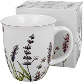 DUO FLORAL Becher 650 ml CLASSIC LAVENDER New Bone China Porzellan