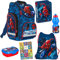 Goldkids Set 6-teilig Schulranzen Ranzen Tornister Federmappe mäppchen Turnbeutel Turnsack Brotdose Trinkflasche Aufgabenheft für die Grundschule Marvel Spiderman Motiv1- Klasse