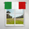 COTOT Volant-Vorhang mit Italien-Flagge, für Fenster, kurze Fensterbehandlung, Volant-Stange, Taschenvorhang für Küche, Wohnzimmer, Schlafzimmer, 45,7 x 152,4 cm