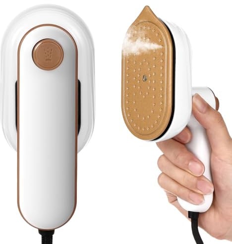 Mini Macchina Da Stiro Portatile, Girevole A 180°, Ferro Da Stiro A Vapore Manuale, Riscaldamento Rapido, Legato A Cavo, Pieghevole, Supporto Per Ferro Da Stiro A Secco E Bagnato, Per Indumenti Da