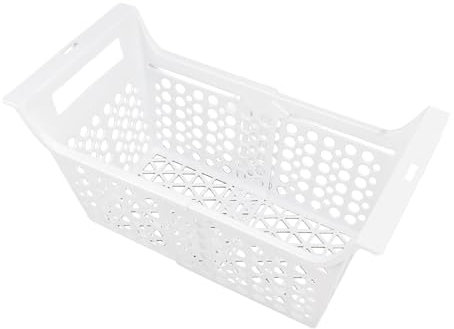 Luqeeg Chest Freezer Basket, Adjustable Deep Freezer Organizer Bins, Refrigerator Freezer Storage Baskets, Freezer Storage Bins with Handle, Freezer Rack for Kitchen, Cabinet, Pantry (S)