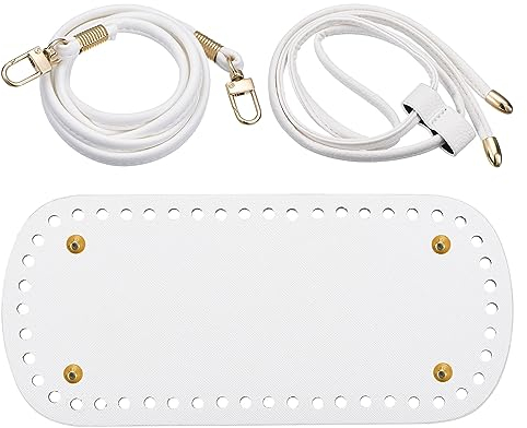 QUARKZMAN 3Stk Leder Tasche Rucksack Herstellung Set Leder Geldbörse Herstellung Kit mit Tasche Unten Schulter Riemen Kordelzug für Basteln Tasche Herstellung Weiß