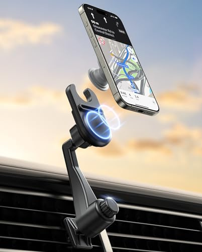 Universal Socket Car Vent Mount Works with PopSockets, Magnetic Socket Phone Holders for Car Air Vent, Hands Free Car Phone Mount Fits All Phones with Pop Grip Ring Holders - Black