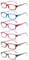 Kerecsen 6 Pack Reading Glasses for Women Blue Light Blocking Spring Hinges Pattern Design Glasses for Reading (+0.5, 6 Pack Mix Color)