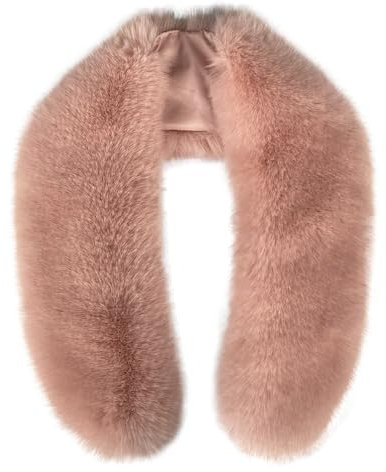 xiatty Sciarpa da donna in finta pelliccia, scialle per l'inverno, scaldacollo, sciarpa avvolgente come vera pelliccia, extra large, Rosa, Large