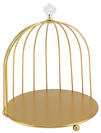 Make-up-Organizer, goldenes Vogelkäfig-Design, kosmetisches Eisen-Aufbewahrungsregal, Metall-Cupcake-Ständer, Dessert-Ausstellungsständer für Geburtstag, Hochzeit, Partyzubehör