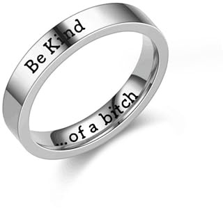 Harry and Henry Be Kind of A Bitch Ring Be Kind Ring Be Kind...of A Bitch Ring Schmuck Lustige Ringe für Frauen Glaube Ring Inspirierender Schmuck, Metall, Kein Edelstein