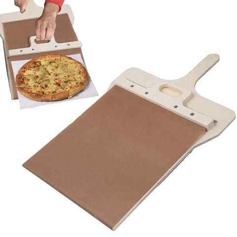 Pelle à pizza coulissante,Sliding Pizza Peel avec trous de suspension,Tourne-pizza lisse,Pelle à pizza multifonctionnelle coulissante qui transfère facilement lapizza,passe au lave-vaisselle (1 pièce