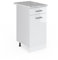 Vicco Meuble Bas Universel R-Line, Blanc Haute Brillance/Blanc, 40 cm avec tiroir, avec Plan de Travail