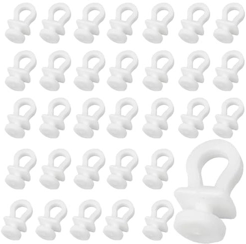 QZVCGSTA 100 Pezzi Curtain Glider Hooks Ganci Plastiche per Tende Accessori Tende Scorrevoli Ganci Binario Curtain Glider Hooks per Anelli Sistema di Binari Accessori per Tende E Binari per Tende