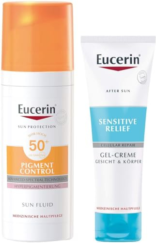 Eucerin Sun Fluid Pigment Control LSF 50+ 50 ml + gratis Sensitive After Sun 50 ml