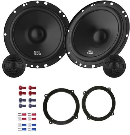 JBL Stage161CFS Lautsprecher mit Einbauset kompatibel mit Audi A3 (8P) 3-Türer 2003-2012 Seitliche Heckablage 450 Watt 165mm 2 Wege Kompo