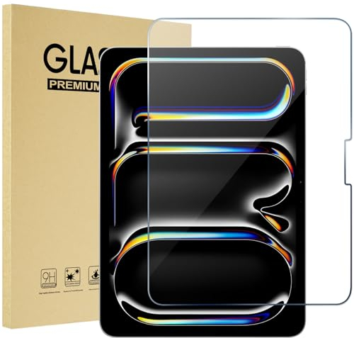 Procase Protector de Pantalla para iPad Pro 13 (M4)/ iPad Air 13 (M2) 2024, Screen Protector Vidrio Templado para iPad Air/Pro 13 Pulgadas 2024 -Claro