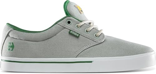 Etnies Jameson 2 Eco x TFTF – Collab Eco Skate, Reinforced Cupsole, Cushioned Feel, Everyday Wear - Grey/White/Green - 10