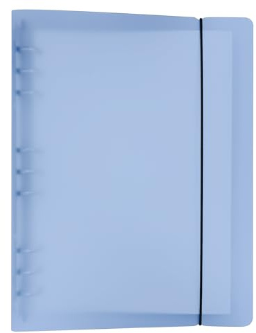 Zelten Ringordner mit buntem PP-Einband für lose Blätter, mit Notizbuch-Nachfüllpackung/persönlichem Organizer (B5, 9-Loch-Mini-Set, blau)