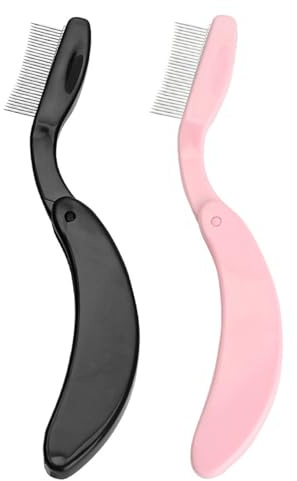 Sarini 2 Stück Faltbarer Wimpernkamm-Trenner, Faltbarer Wimpernkamm, Augenbrauen-Mascara-Applikator, Wimpernbürste, Wimperntrenner für präzise Wimpernpflege und -anwendung