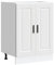 vidaXL Mueble bajo de Cocina Porto Madera contrachapada Blanca, Mueble bajo de Fregadero, Mueble bajo de Cocina con Puerta, Mueble bajo de Fregadero