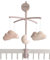 Nattou Mobile mit Spieluhr aus Holz, Mond und Wolken, Sanftes Wiegelied La-Le-Lu, Ca. 65 cm, Teddy, Beige/Weiß