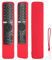 Funda para mando a distancia de silicona compatible con TV P1 32 43 55 Android Q1 75 LED TV XMRM-19 mando a distancia por voz cubierta protectora antigolpes con rojo y cordón