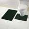 Olivia Rocco Miami 2 Piece Bath Mat & Pedestal Set, Non Slip Bathroom Set (Emerald Green)