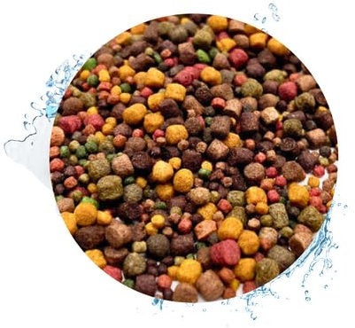 Warnick's Koifutter 8-Sorten-Mix mit Spirulina - 10 kg, 3-6 mm - Fischfutter für Koi & Zierfrische - schwimmfähig & gut verdaulich