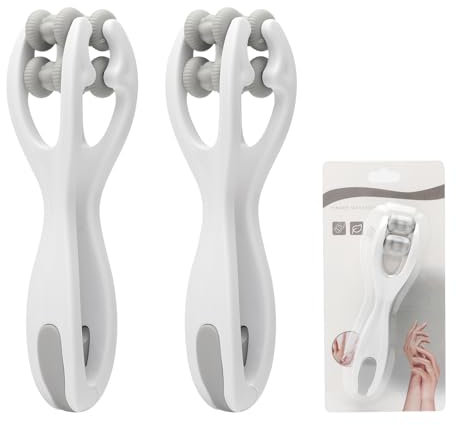 DAWRIS 2 Pièces Double Roller Finger Massager Main et Doigts avec Poignée, Corps Acupressure Rouleaux de Massage pour Les Poignets, La Relaxation Musculaire, Le Soulagement du Stress